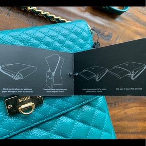BODHI Bags - BODHI iPad Purse NWT Emerald Color Gold Chain BODHI Bags - BODHI iPad Purse NWT Emerald Color Gold Chain